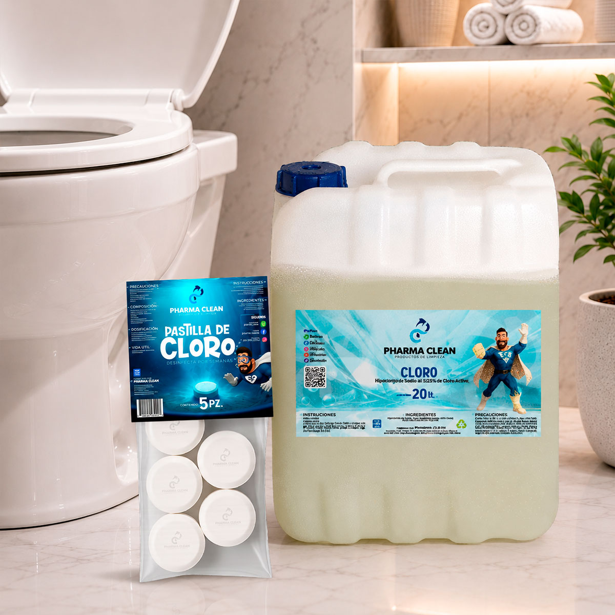 Desinfección y cloro Pharma Clean